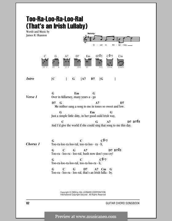 Too-Ra-Loo-Ra-Loo-Ral (That's an Irish Lullaby) by J.R. Shannon on ...