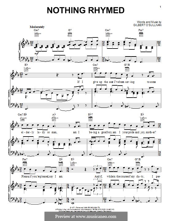 Alone Again (Naturally) by G. O'Sullivan - sheet music on MusicaNeo