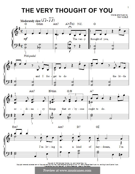 The very thought of you. Ноты the very thought of you. Think of me Ноты для фортепиано и голоса. Song for you ray Charles Ноты. Thinking of you. Ноты.