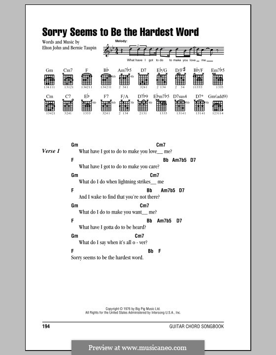 Элтон джон песня sorry seems перевод. Ноты Элтон Джон sorry seems to be. Sorry seems to be Ноты для фортепиано. Sorry seems to be the hardest Word аккорды. Sorry seems to be the hardest Word Ноты.
