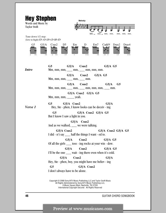 Lyrics And Chords With Chord Boxes