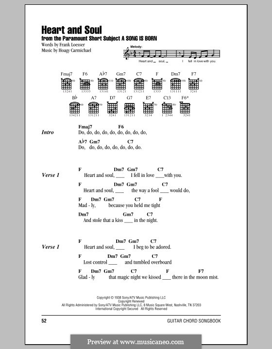 Heart and Soul by H. Carmichael - sheet music on MusicaNeo