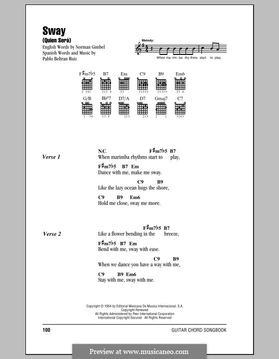 Sway (quien Sera) By P.b. Ruiz - Sheet Music On Musicaneo