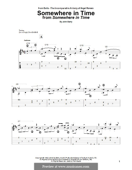 Somewhere in Time by J. Barry - sheet music