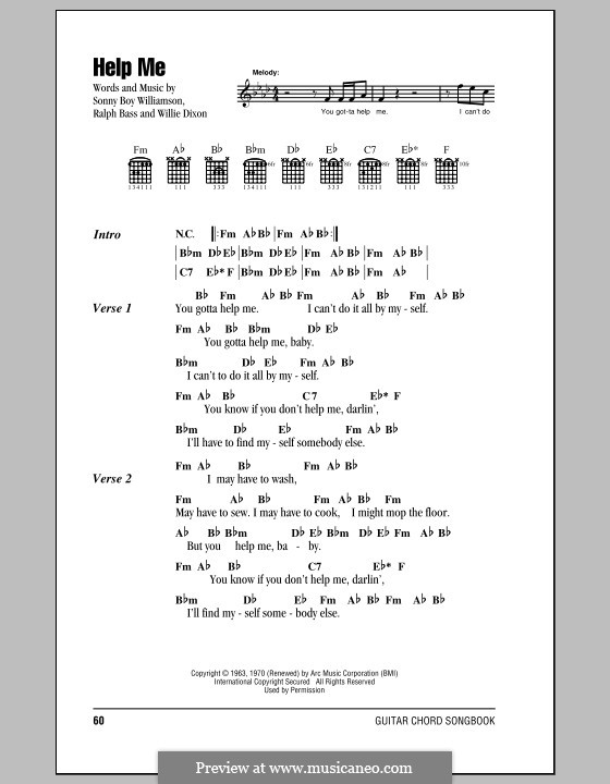 Help Me (Sonny Boy Williamson) by R. Bass, W. Dixon on MusicaNeo