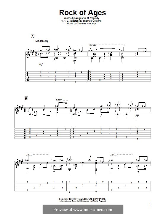 rock of.ages guitar tab notes