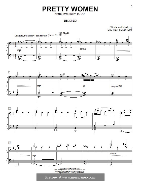 Pretty Women by S. Sondheim - sheet music on MusicaNeo