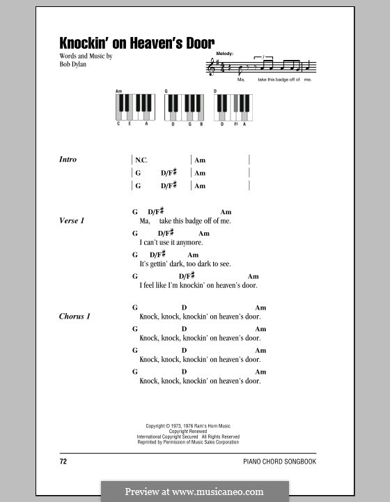 Lyrics And Piano Chords