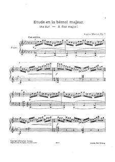 Etude in A Flat Major, Op.9 by S. Menter - sheet music on MusicaNeo