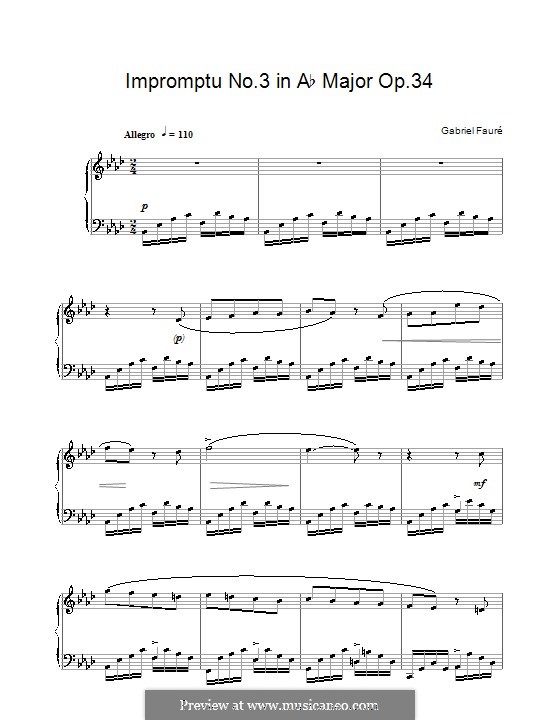 impromptu for piano in g flat major