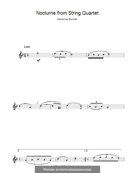 String Quartet No.2 In D Major By A. Borodin - Free Download On MusicaNeo