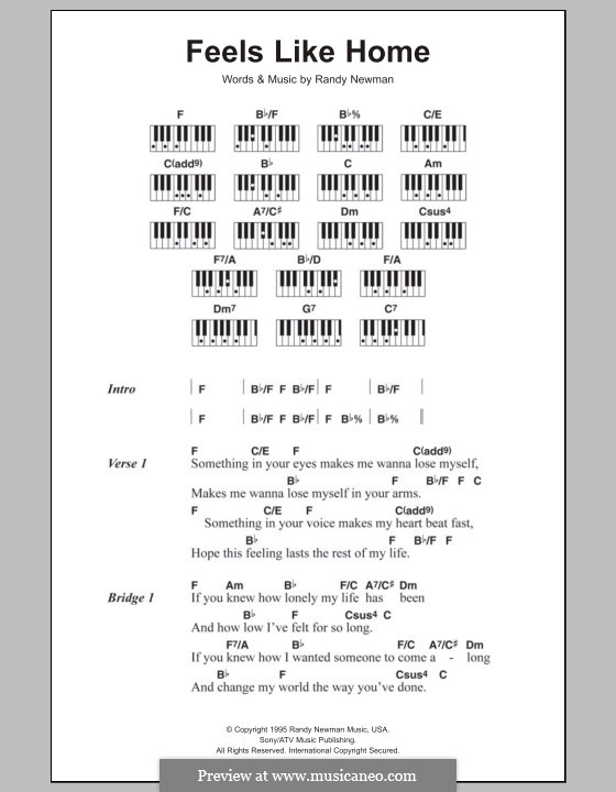 Feels Like Home By R Newman Sheet Music On MusicaNeo