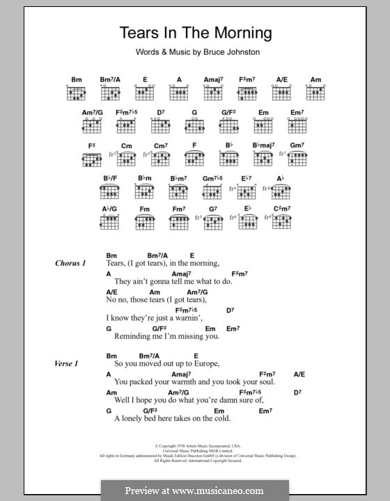 Tears in the Morning (The Beach Boys) by B. Johnston on MusicaNeo