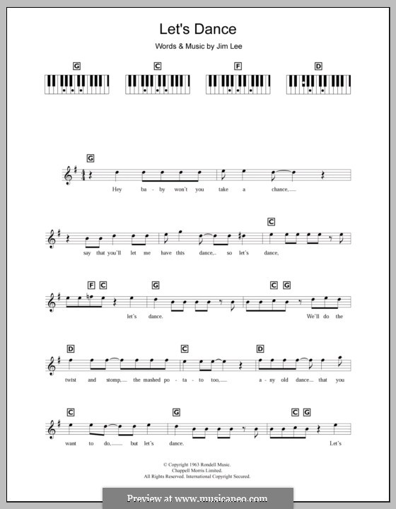 Let's Dance (Chris Montez) by J. Lee - sheet music on MusicaNeo