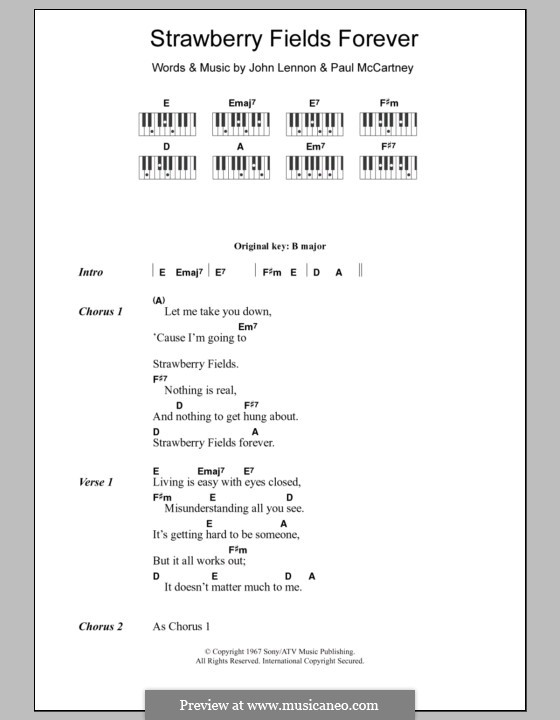 Strawberry Fields Forever (The Beatles) by J. Lennon, P. McCartney on ...