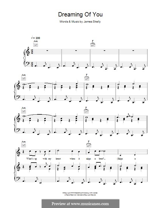 Dreaming Of You (The Coral) By J. Skelly - Sheet Music On MusicaNeo