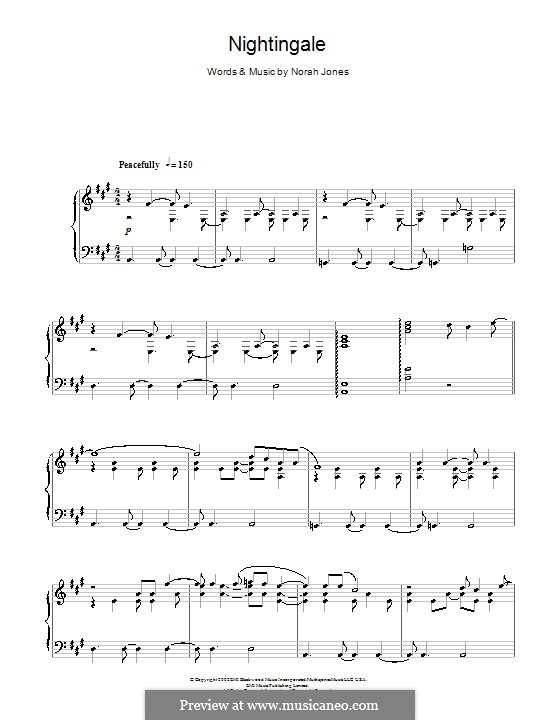 Nightingale by N. Jones - sheet music on MusicaNeo