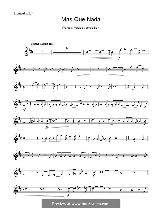 Mas Que Nada (Say No More) by J. Ben - sheet music on MusicaNeo