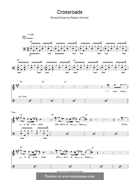 Cross Road Blues (Crossroads) by R.L. Johnson - sheet music on MusicaNeo