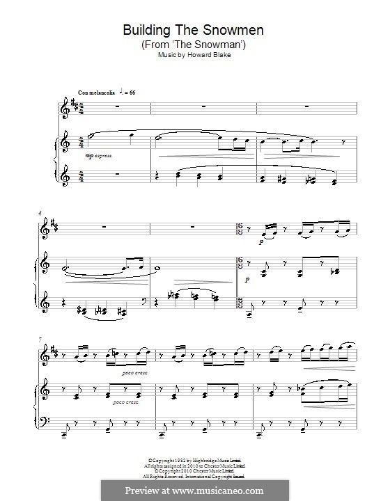 Building the Snowman (The Snowman) by H. Blake - sheet music on MusicaNeo