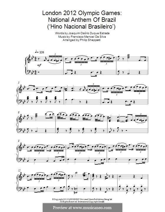 Brazilian National Anthem By F.M.d. Silva - Sheet Music On MusicaNeo