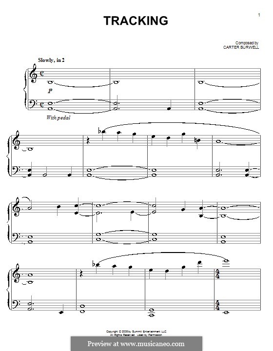 Tracking by C. Burwell - sheet music on MusicaNeo