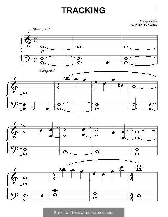 Tracking by C. Burwell - sheet music on MusicaNeo