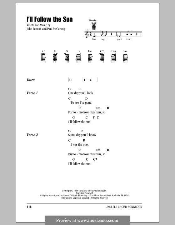 I'll Follow the Sun (The Beatles) by J. Lennon, P. McCartney on MusicaNeo