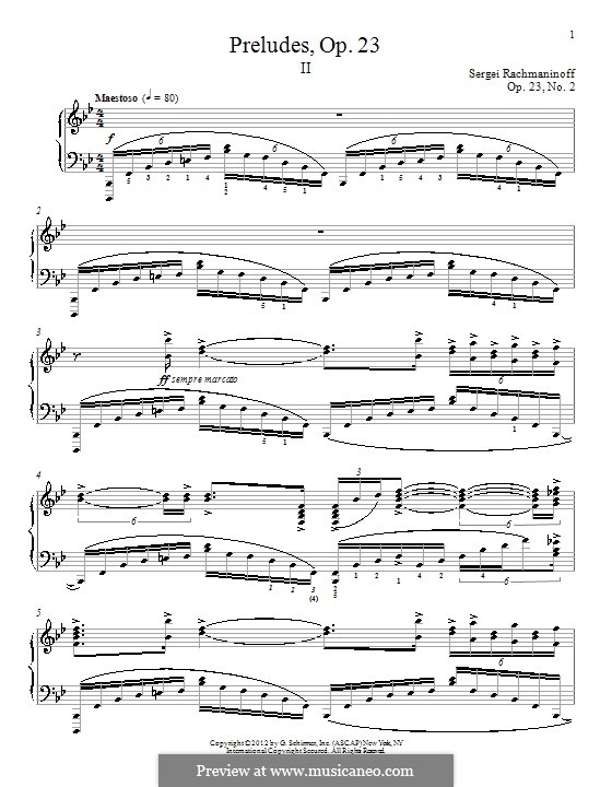 Ten Preludes, Op.23 By S. Rachmaninoff - Sheet Music On MusicaNeo