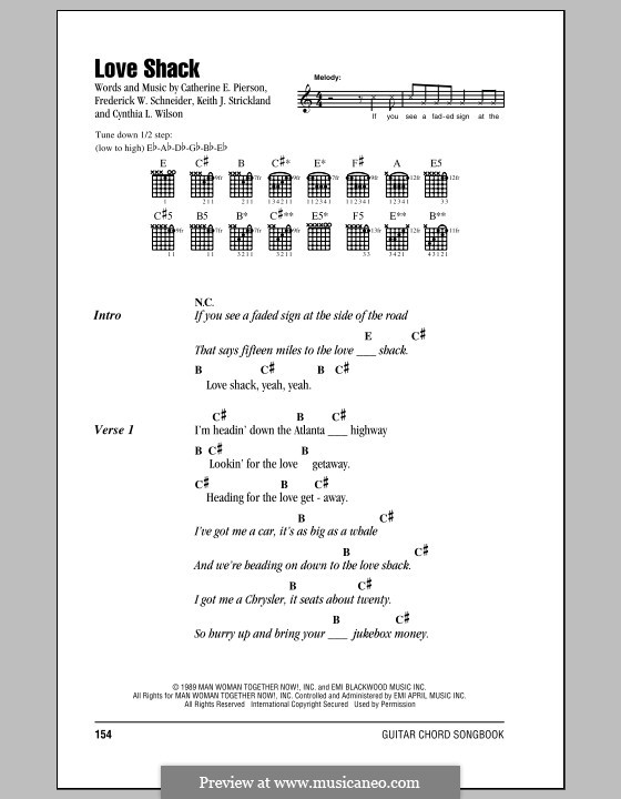 Love Shack (The B-52's) By C.L. Wilson, F.W. Schneider, Kate Pierson, K ...