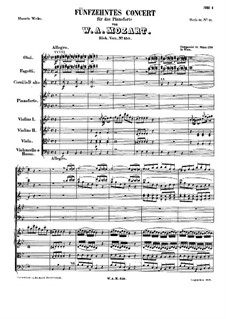 Concerto For Piano And Orchestra No.15 In B Flat Major, K.450 By W.A ...