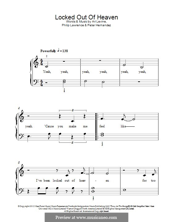 Locked out of heaven перевод. Locked out of Heaven Ноты для фортепиано. Bruno Mars Locked out of Heaven. Текст песни Bruno Mars Locked out of Heaven. Locked out of a Heaven Ноты со словами.