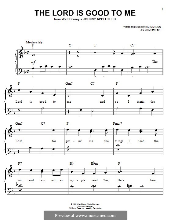 The Lord Is Good To Me by W. Kent - sheet music on MusicaNeo