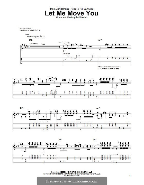 Let Me Move You by J. Hendrix - sheet music on MusicaNeo