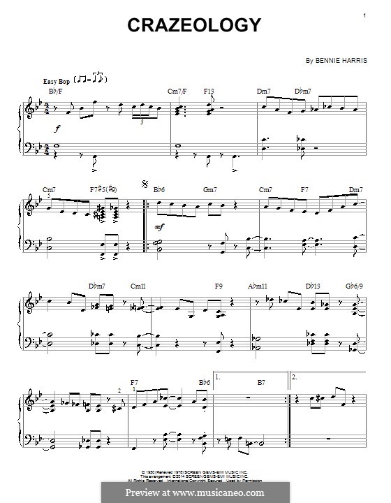 Crazeology By B. Harris - Sheet Music On Musicaneo