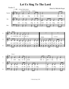 Exodus 15: Let Us Sing To The Lord by M. Kogut - sheet music on MusicaNeo