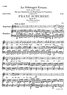 An Schwager Kronos To Coachman Chronos D 369 Op 19 No 1 By F Schubert On Musicaneo
