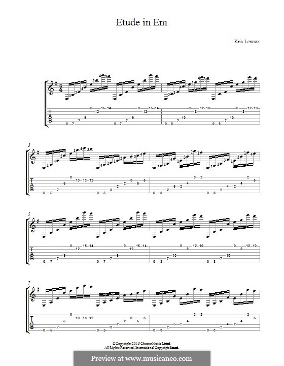 Etude in Em by K. Lennox - sheet music on MusicaNeo