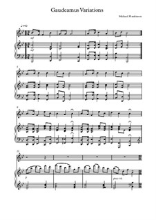 Gaudeamus Igitur variations by M. Hankinson - free download on MusicaNeo