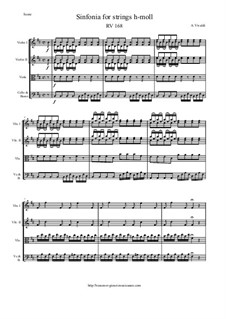 Sinfonia In B Minor, RV 168 By A. Vivaldi - Sheet Music On MusicaNeo