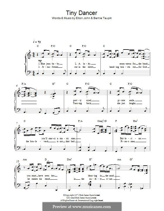 Sacrifice by E. John - sheet music on MusicaNeo