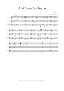 God grant you peace by folklore - sheet music on MusicaNeo