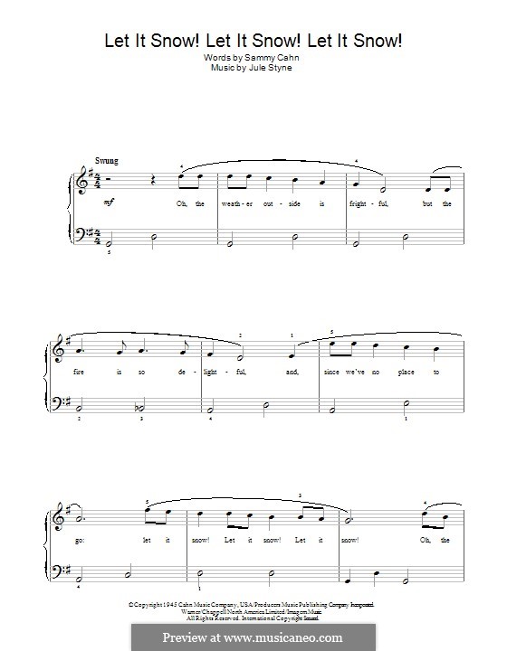 easy let it snow piano sheet music pdf