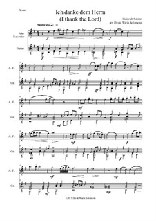 Ich Danke dem Herrn by H Schütz sheet music on MusicaNeo