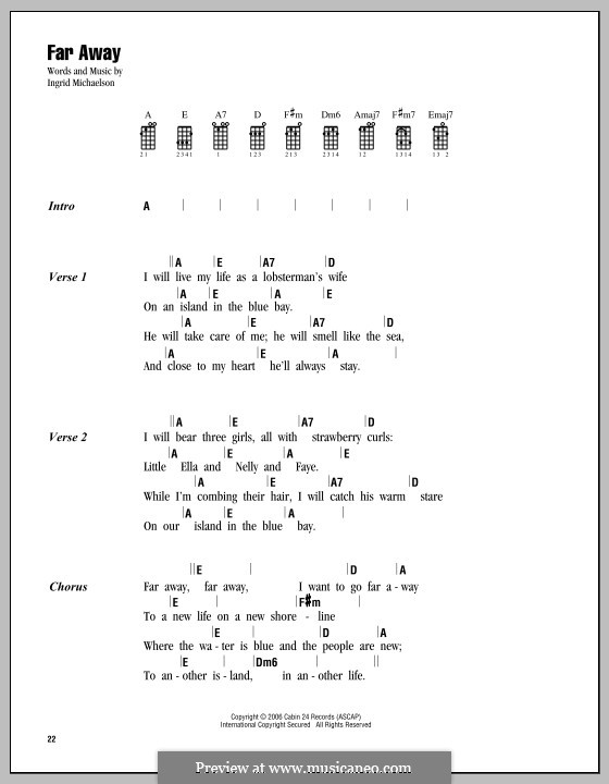 Far Away by I. Michaelson - sheet music on MusicaNeo