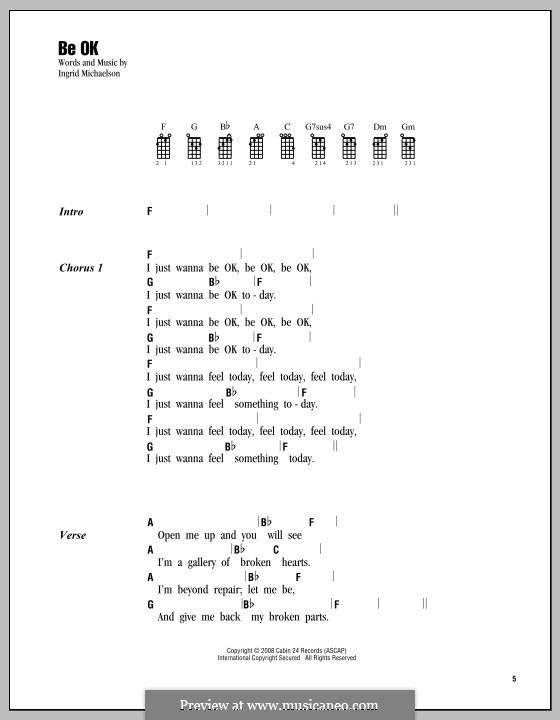 Ingrid Michaelson - You And I Ukulele Chords