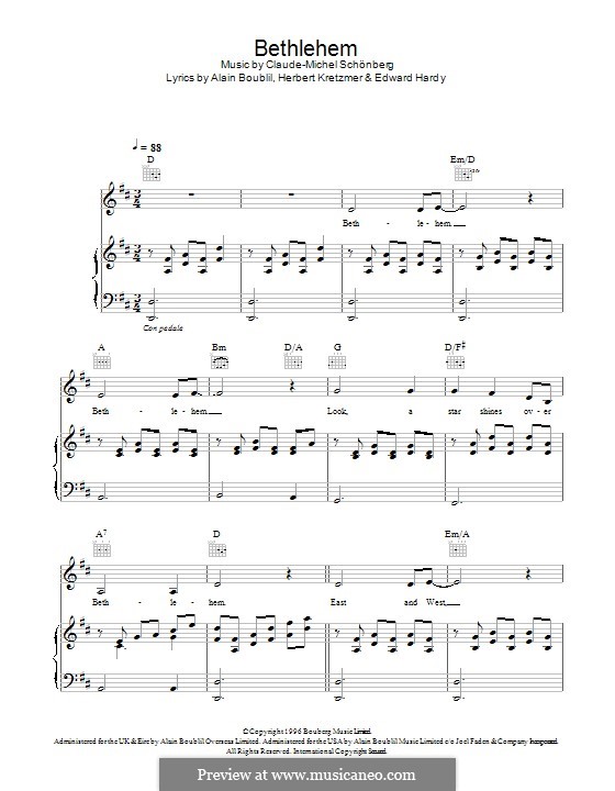 Bethlehem by C. Schönberg - sheet music on MusicaNeo