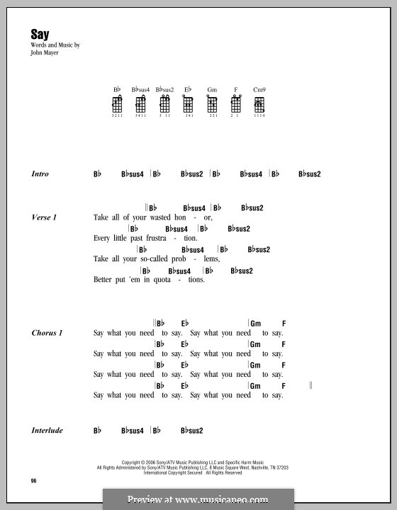 Say by J. Mayer - sheet music on MusicaNeo