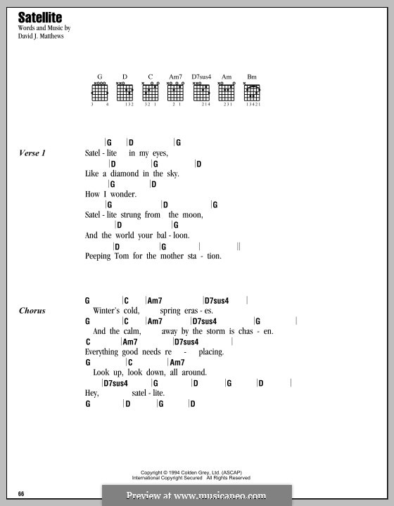 Satellite (dave Matthews Band) By D.j. Matthews - Sheet Music On Musicaneo