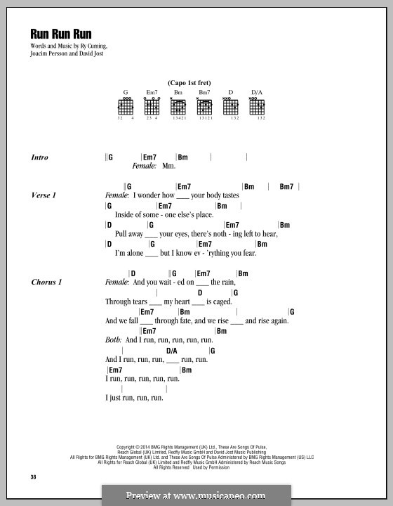 Run Run Run by J. Persson, D. Jost, R.M. Cuming - sheet music on MusicaNeo